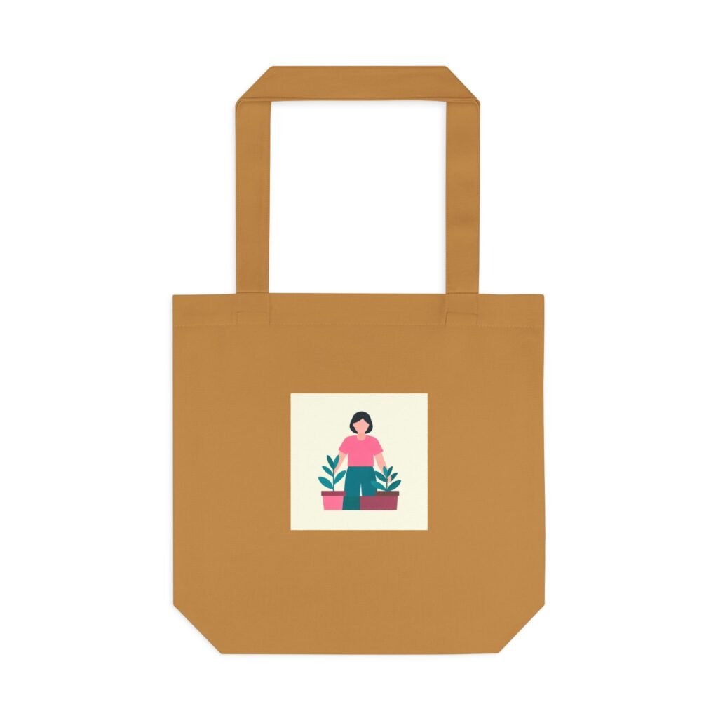 Tote Bag de Algodón 'Cultivando el alma' con diseño geométrico