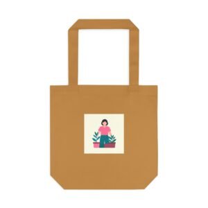 Tote Bag de Algodón 'Cultivando el alma' con diseño geométrico