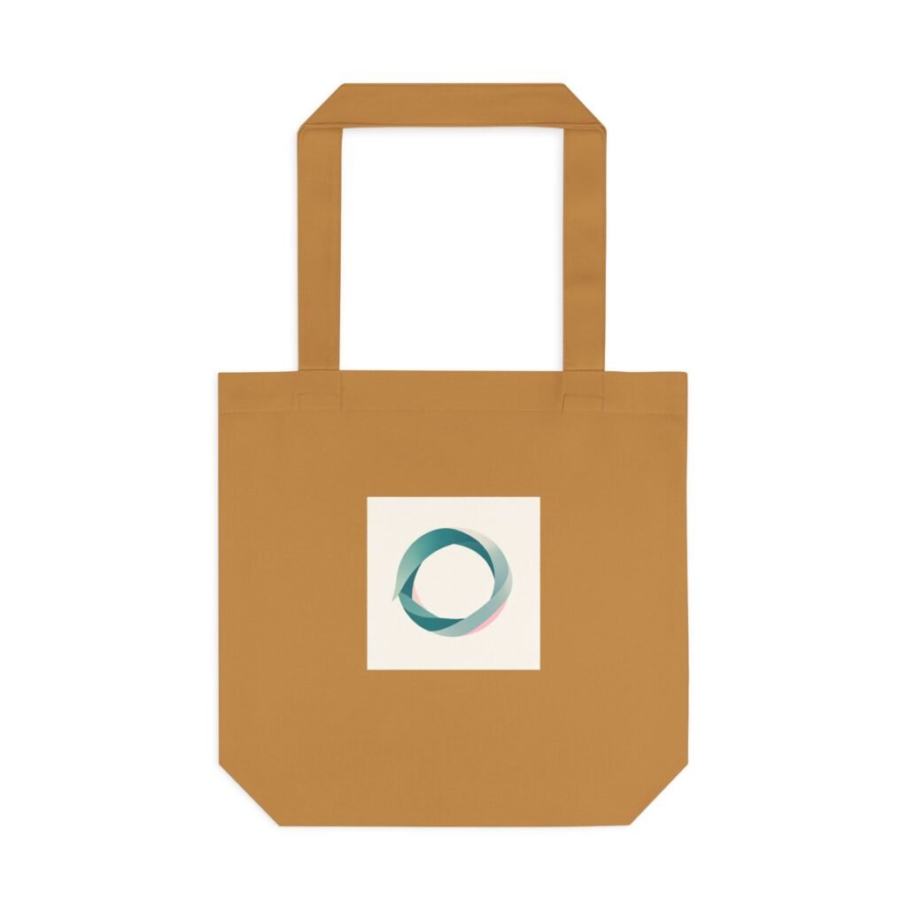 Bolsa Tote de Algodón con Diseño Abstracto y Frase Inspiradora